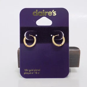 Orecchini Claire's placcati oro 18 kt piccolo cerchio leva posteriore - Foto 1 di 4