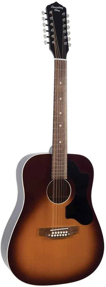 Recording King Dirty 30s 12-string Acoustic Electric Guitar Tobacco Sunburst