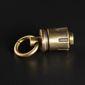 Massiv Messing Kugel Schlüsselanhänger Anhänger Charm Paracord Perle Schlüsselband Perle - Bild 1 von 8