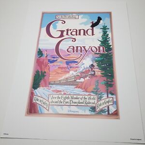 Grand Canyon Euro Disneyland Railroad Poster Authentic Disney Disneyland Paris