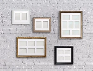 Multi Aperture Collage Picture Photo Frames Black White Bronze Cream or Gold - Picture 1 of 71