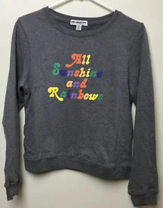 Sub_Urban Riot Grey Pull-Over L/S Sweater "All Sunshine and Rainbow" Youth XL - Picture 1 of 5