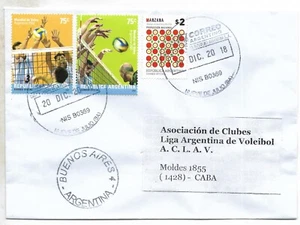 ARGENTINA VOLLEYBALL 2002 World Cup 2018 FDC beatiful franking! - Picture 1 of 1