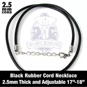 1 pz. Collana con cavo in gomma privo di nichel ecologico 2,5 mm 17"-18" - Foto 1 di 5