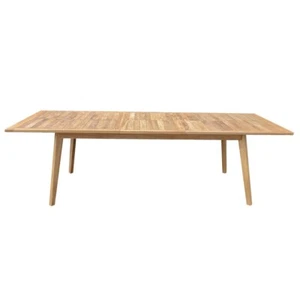 Teak Ausziehtisch 100x200/260 cm 3041 Kernholz hochwertig stabil Sonderangebot - Bild 1 von 6