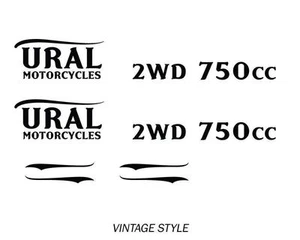Vintage Style Tank and Body Decal Badge Kit Parts fits Ural - Picture 1 of 3
