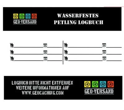 Cuaderno de bitácora de plástico Petling resistente al agua geocaching tiras de registro Nanos - Imagen 1 de 4