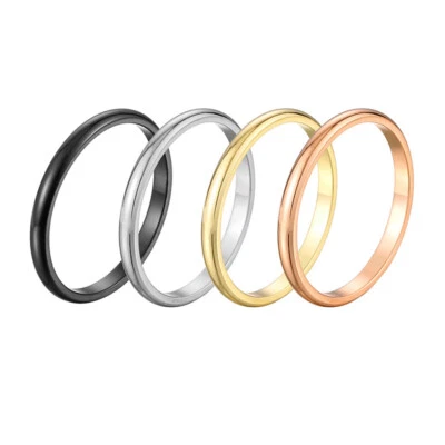 Neuer Dünner Minimalistischer Ring Von 2 Mm Edelstahlringen Frau /? - Bild 1 von 4