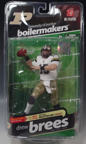 McFARLANE DREW BREES UNIVERSITY PEURDUE L.E. FIGURE VARIANT NFL FOOTBALL MIB Cover