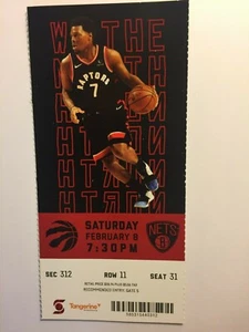 TORONTO RAPTORS VS BROOKLYN NETS FEBRUARY 8, 2020 TICKET STUB - Picture 1 of 1