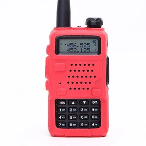 Walkie Talkie Skórzana torba Plastikowe silikonowe etui ochronne na UV-5R - Zdjęcie 1 z 10