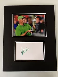 Foto mate autografiada firmada por Stuart Cink del PGA TOUR con corte 11"x14" - Imagen 1 de 2