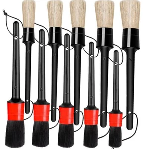 Detailing Brush Set - 10 Pcs Detail Brushes Car Detailing Auto Boar Hair Car ... - Picture 1 of 6