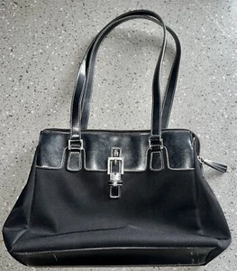 Etienne Aigner große Tasche mit Lederbesatz (schwarz) - Bild 1 von 11