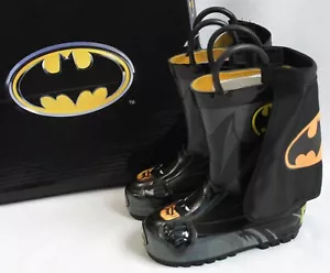 Western Chief Kids Toddler Size 5 Batman Character Rain Boots w/ Handles & Cape - Picture 1 of 7