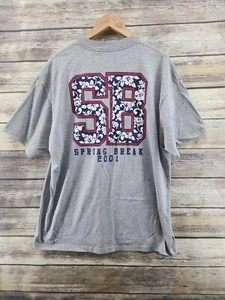 Panama City Beach USA 2001 Spring Break Spell Out Beach Crew T-Shirt Adult XL - Picture 1 of 6