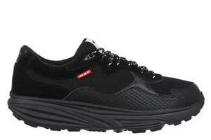 MBT MENS NARITA CASUAL FITNESS WALKER (For Play or Work, Leather, Black/Black) - Picture 1 of 5
