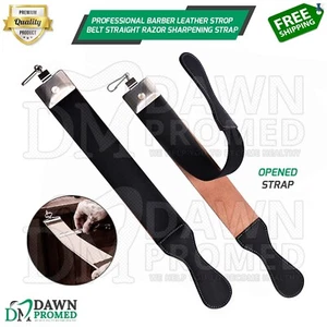 Cinturón de cuero de peluquero profesional 20" borde recto correa de afilado de afeitar - Imagen 1 de 8
