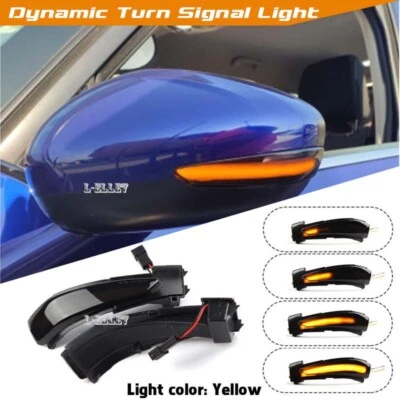 Car Amber LED Dynamic Mirror Turn Signal Blinker Light For Peugeot 508 2010-2017 - Image 1 of 4