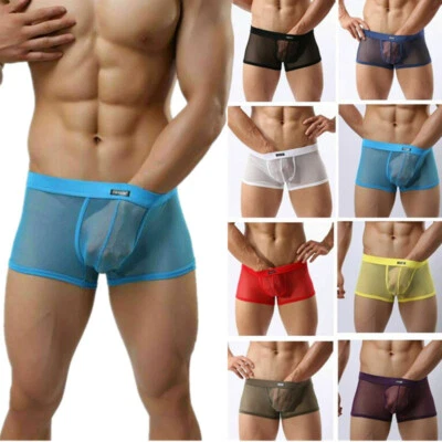 Boxer uomo trasparente sottopantalone intimo maglia trasparente M-XXL - Immagine 1 di 4