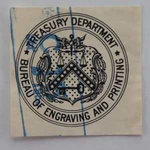 US TREASURY DEPARTMENT BUREAU OF ENGRAVING PRINTING SEAL STAMPS USED 1950 C15 - Picture 1 of 2