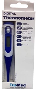 2 TRU MED Digital Oral Thermometer Convenient Quick Accurate Readings LCD - Picture 1 of 4