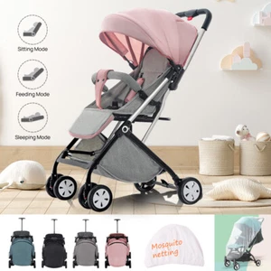 Baby Stroller Pram Lightweight Compact Foldable Carry on Plane wi Mosquito Net - Picture 1 of 28