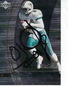 O.J. McDUFFIE 1999 FIRMADO DIAMANTE NEGRO CUBIERTA SUPERIOR #58 - DELFINES MIAMI - Imagen 1 de 1