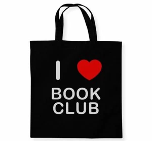 Book Club I Love Tasche wiederverwendbar Baumwolle Einkaufstasche - Bild 1 von 8