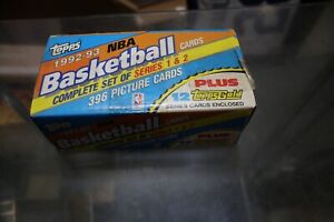 Lot de boîtes Topps NBA '92-'93 Basketball Series 1 & 2 + 12 cartes or - JSH NON SCELLÉ
