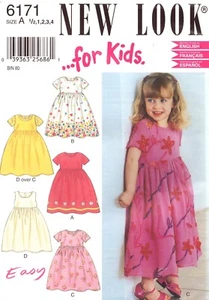 New Look Pattern 6171 ~ Flounce, Round Neckline, Short Sleeves/Sleeveless- 1/2-4 - Bild 1 von 6