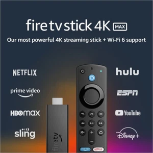Fire TV Stick 4K Max Streaming Device, Wi-Fi 6, Alexa Voice Remote (Includes TV  - Picture 1 of 12