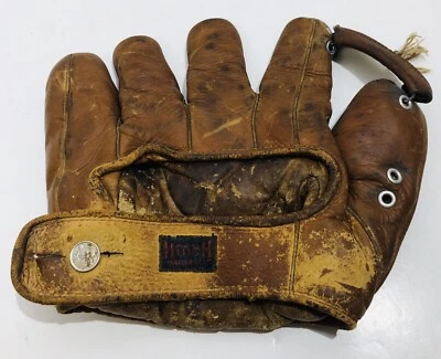 Vintage HUTCH 352 Softball Glove Oil Treated Cincinnati USA *Rough - Image 1 of 4
