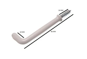 Dresser Hook 32mm To Shoulder Total Length 45mm White Pvc With Pack Size 25 - Picture 1 of 1