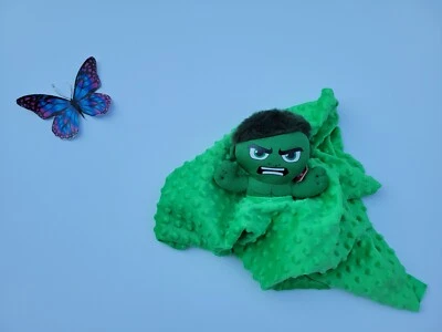 Lovey Hulk Plush Security Blanket , Cotton superheroes Print, Baby Lovey Plush  - Image 1 of 4
