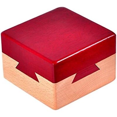 Impossible Dovetail Box Mini 3D Brain Teaser Wooden Magic Drawers Gift toy - Image 1 of 4