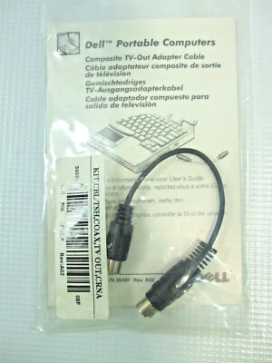 Dell Portable Computers Composite TV-Out Adapter Cable P/N 3848P Rev. A02 - Image 1 of 4