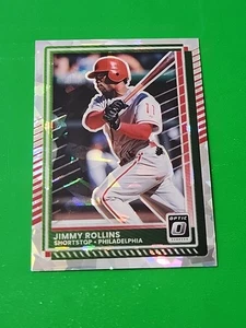 Jimmy Rollins 2025 Panini Donruss Optic Cracked Ice 12/25 Philadelphia Phillies - Imagen 1 de 7