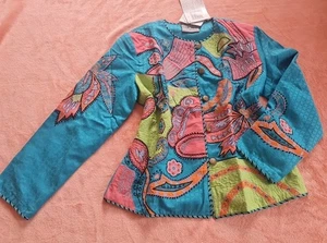 Damen Blaser, Sommer Jacke von Indigo Moon, bestickt, Neu! - Bild 1 von 4
