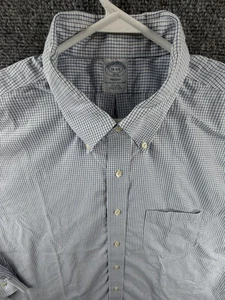Brooks Brothers ** Button-Down Non-Iron Cotton Regent Check 18 4/5 Blue Pocket - Picture 1 of 13