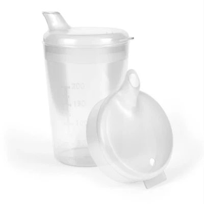 HORN MEDICAL GMBH Horn Medical Schnabelbecher Trinkhilfe 2 Aufsätze flüssig/Brei 250ml TRANSPARENT