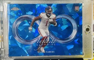 💥2024 Topps Chrome Sapphire Malik Nabers Infinite Sapphire RC SSP - NY Giants - Bild 1 von 3