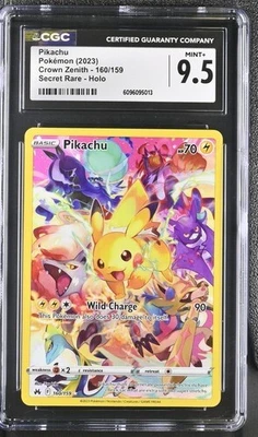 CGC 9.5 Pikachu 160/159 Pokémon Crown Zenith 2023 English - Image 1 of 2