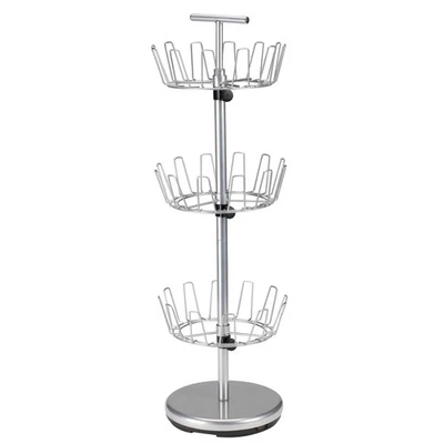3-Tier Shoe Storage Tree, Silver - Image 1 of 4