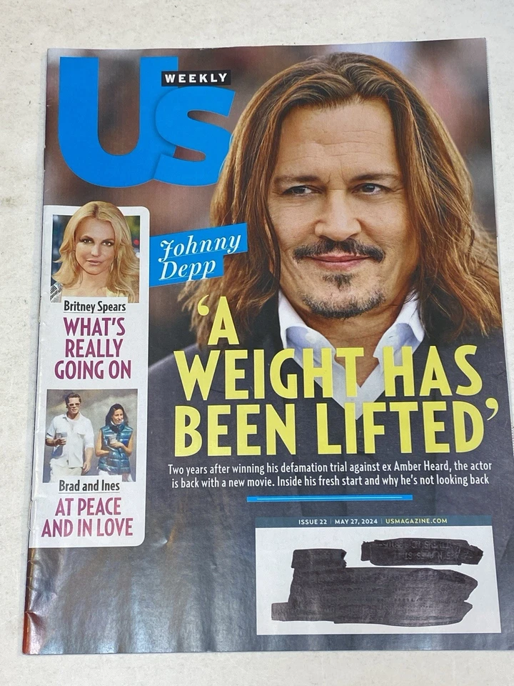 US Weekly Magazine May27 2024 Johnny Depp Britney Spears Brad Pitt Ines de Ramon - Image 1 of 1