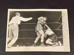 1946 Joe Louis Vs. Tami  Mauriello Vintage Boxing Press Photo Rare Image - Picture 1 of 2