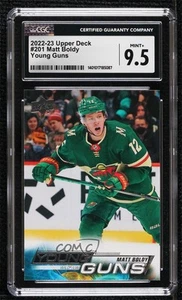 2022-23 Upper Deck Series 1 Young Guns Matt Boldy #201 CGC 9.5 Mint+ Rookie RC - Picture 1 of 3