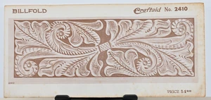 Vintage Craftaid No. 2410 Billfold Template – Symmetrical Floral Scroll Design - Picture 1 of 2