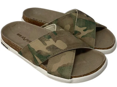 Zapatos SeaVees Slides Para Mujer Talla 5 Verde Camuflaje Santa Rosa NUEVO Foto 1 de 4