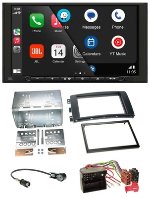 JBL USB 2DIN MP3 Bluetooth AUX Autoradio für Smart ForTwo 07-10 ForFour 04-06 Qu - Bild 1 von 4